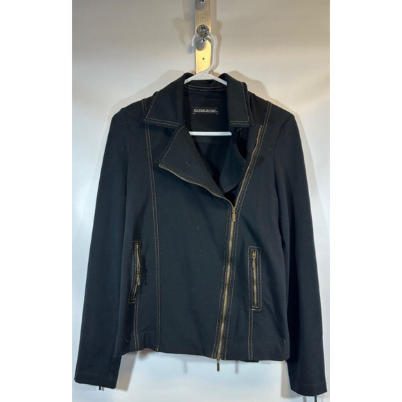 equestrian Jackets & Blazers - NWT Equestrian Brand S Riding Horse Show Jacket AsymNotch Collar Terry Black D51